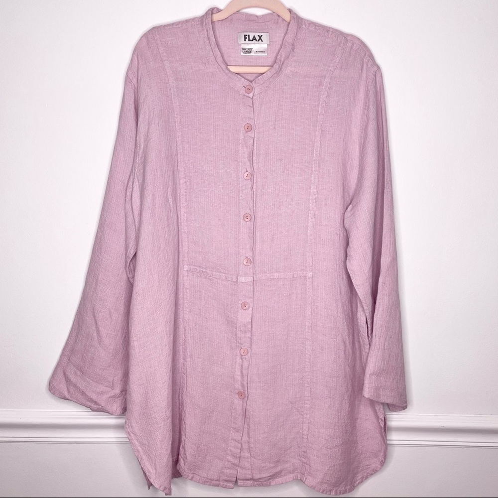 FLAX Victoria Barkley Linen Tunic Top L